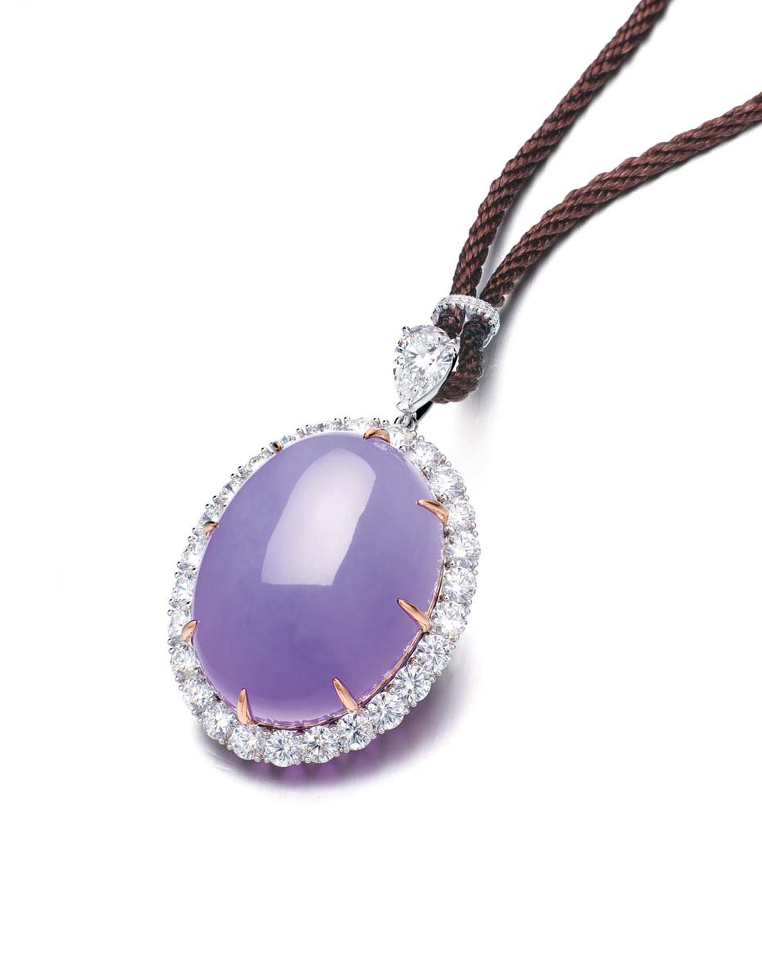 Chow Tai Fook lavender jadeite and diamond pendant necklace (estimate: US$350,000-480,000)