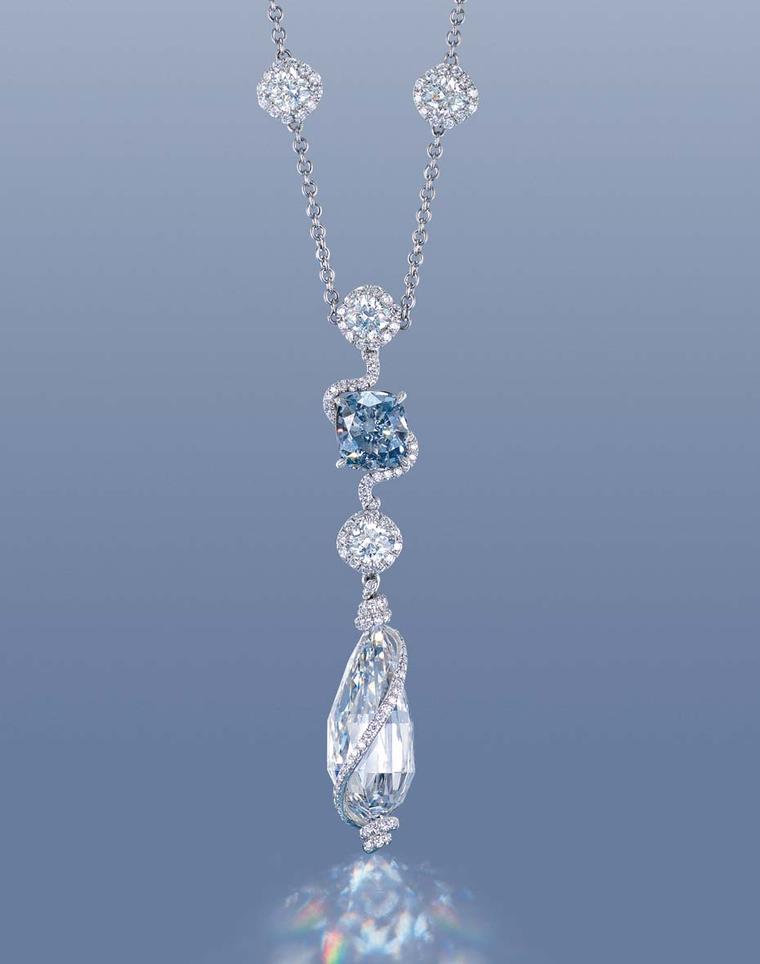 Internally flawless 12ct D colour briolette diamond pendent (estimate: US$1.6-2.3 million)