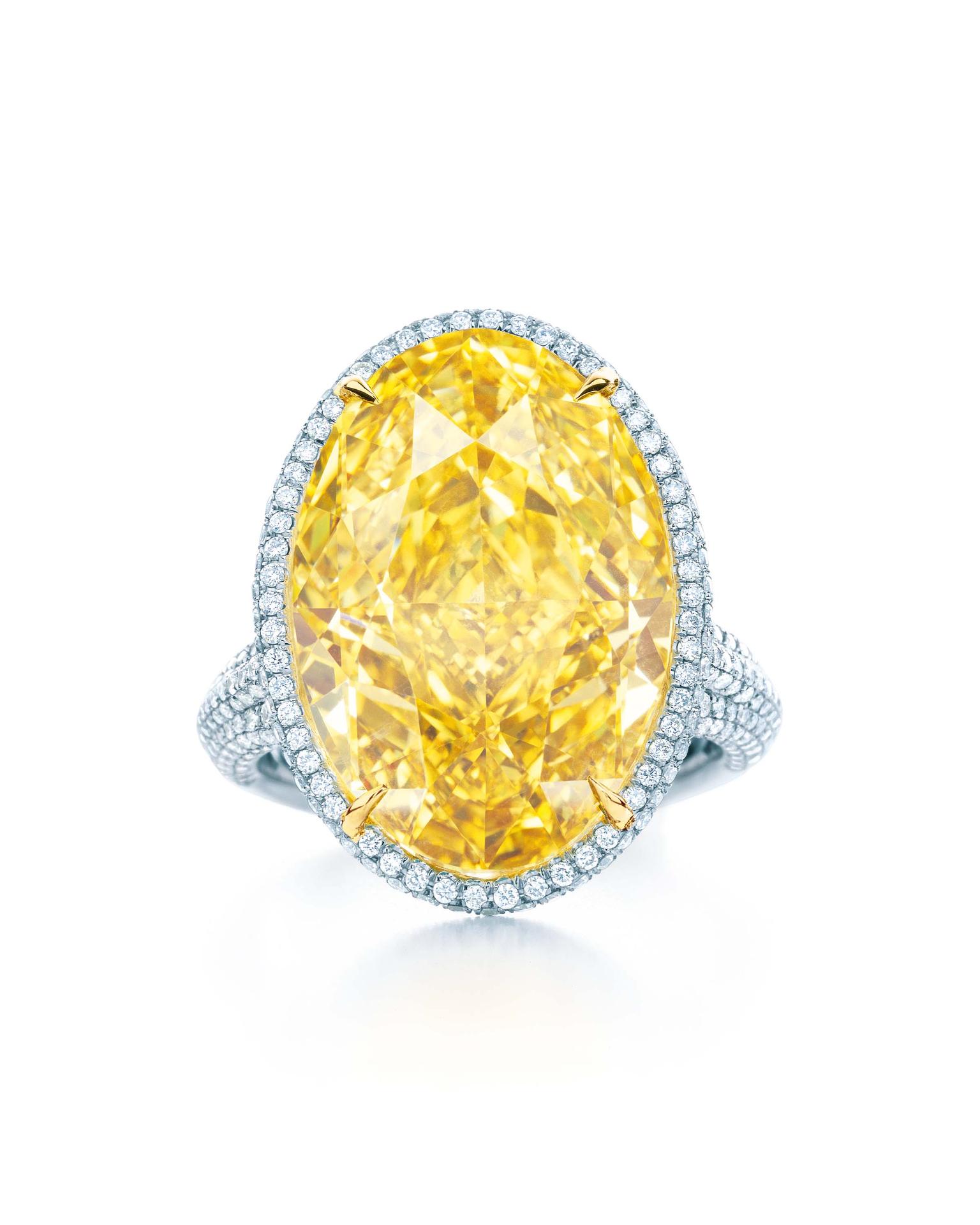 Tiffany & Co. Blue Book Collection 15.04ct Fancy Vivid yellow diamond ring set in platinum and gold (£POA)
