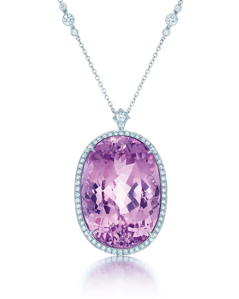 Tiffany & Co. Blue Book Collection kunzite necklace with diamonds set in platinum (£POA)