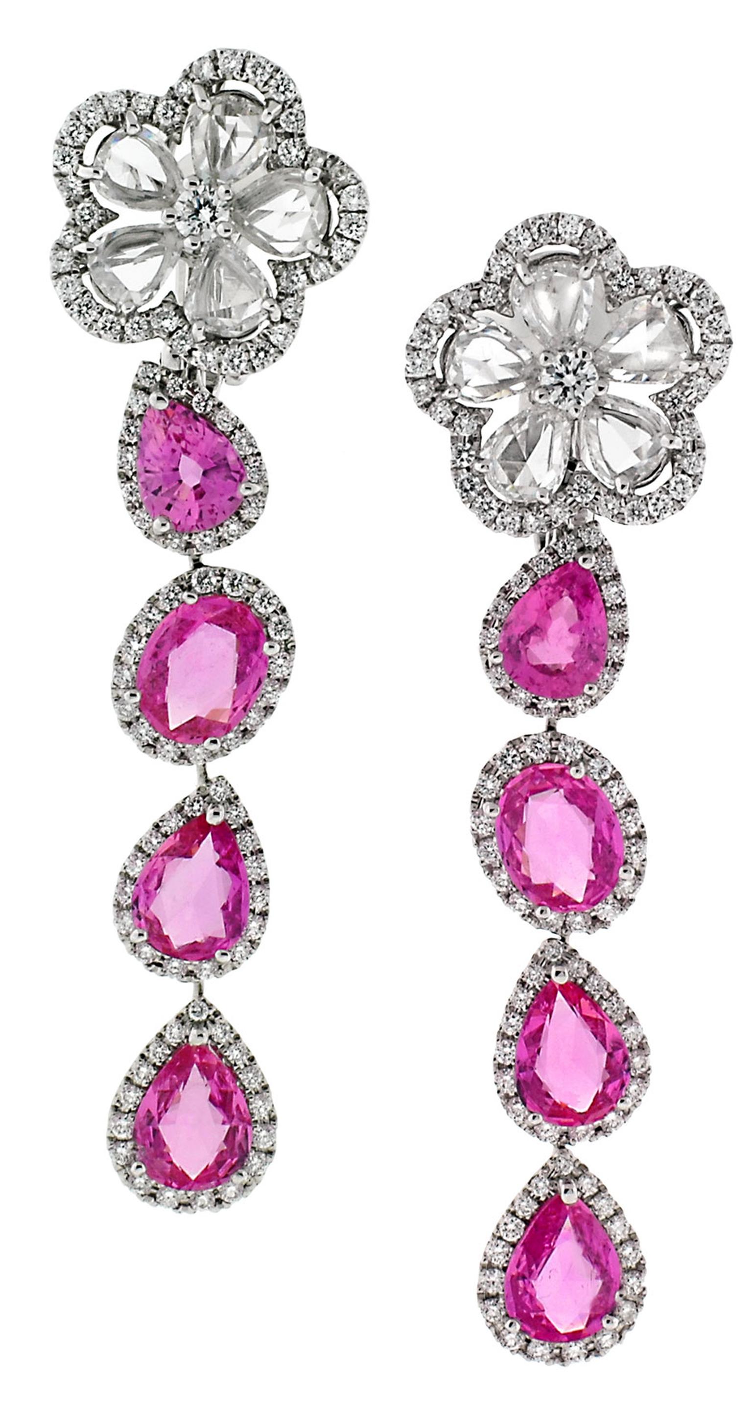 Kelly Preston also wore matching pink sapphire and diamond Avakian earrings