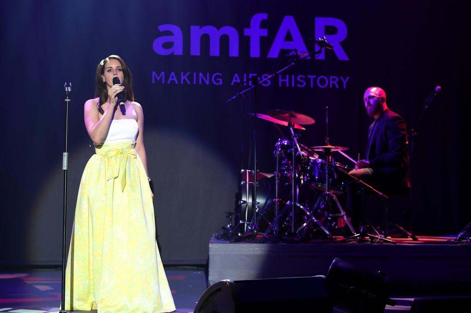 Lana del Rey performed during the amfAR Charity Gala in Cannes, which raised $38 million to fund HIV/AIDS research