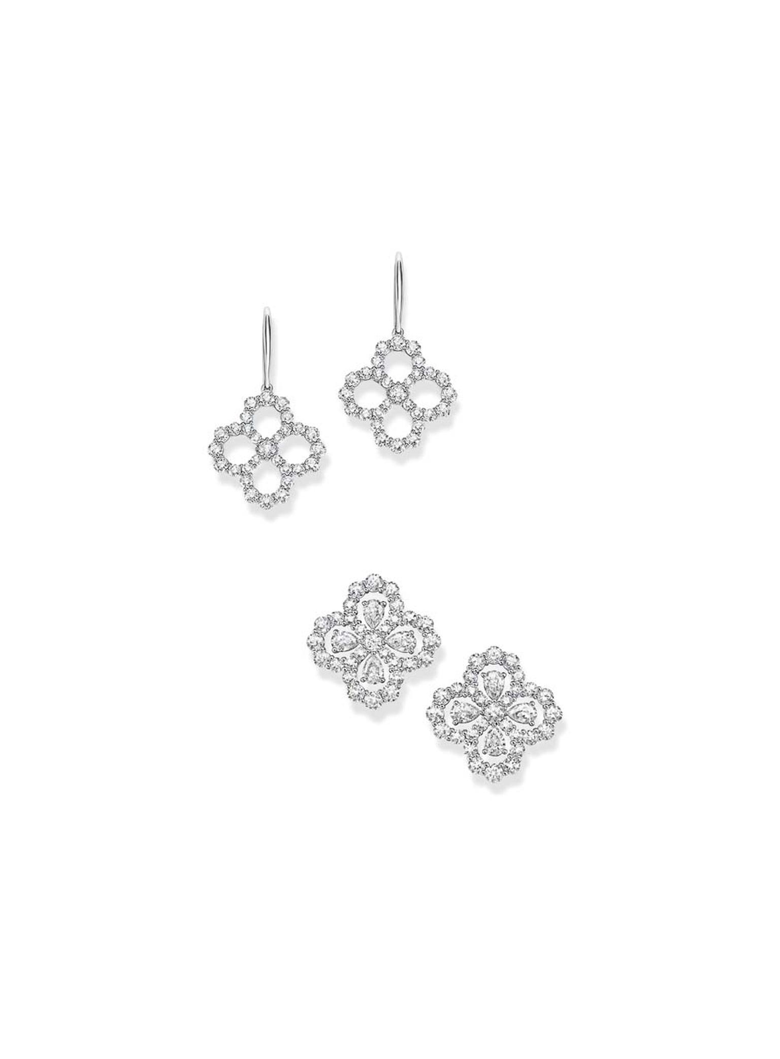 Harry Winston platinum Diamond Loop collection earrings.
