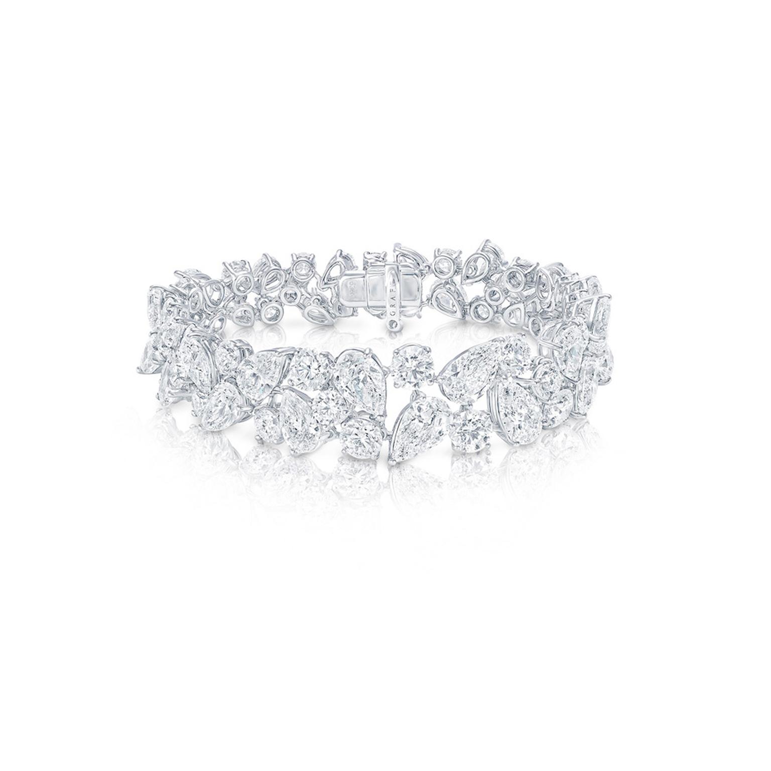 Graff Rhythm collection ring featuring brilliant, pear and marquise shaped diamonds.