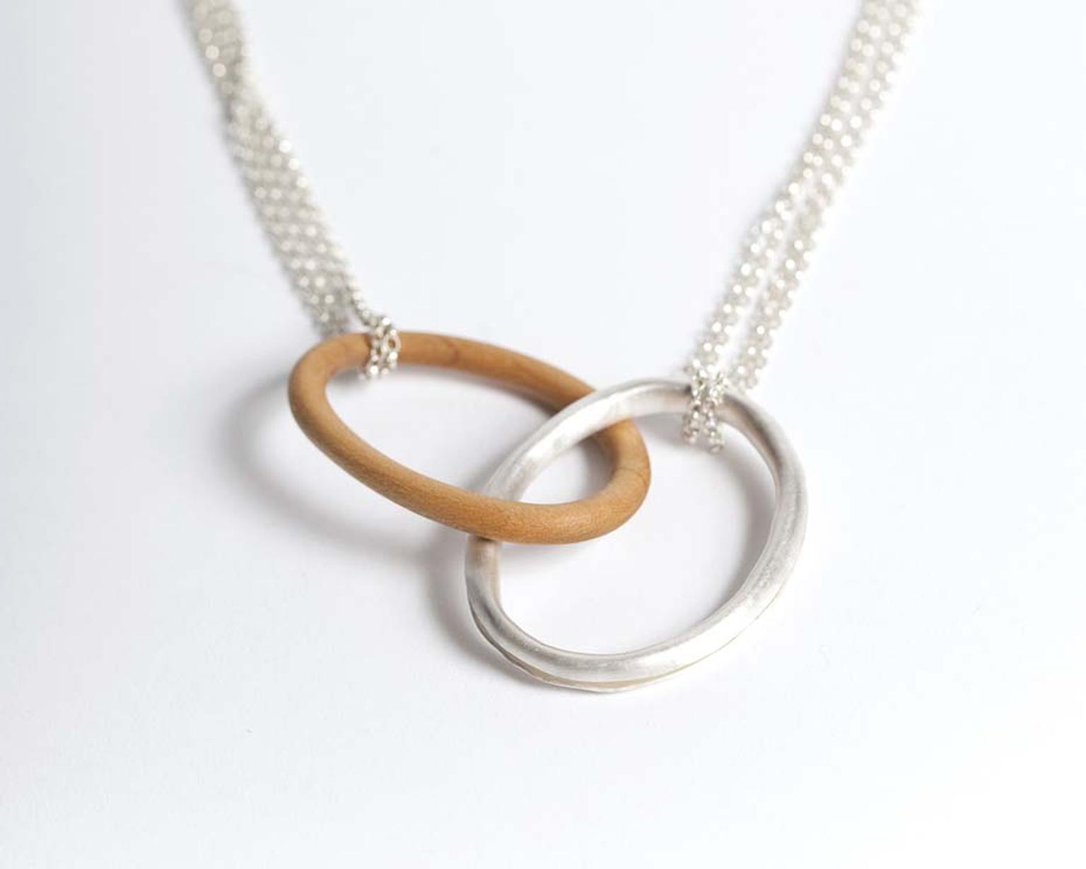 Grace Girvan silver and wood Connect necklace (£280)