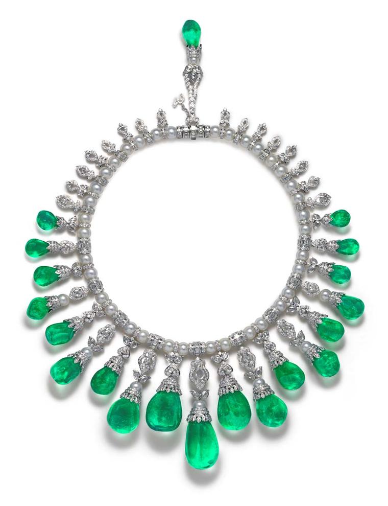 Indian jeweller The House of Rose designs one of a kind La Reina necklace starring rare baroque emeralds