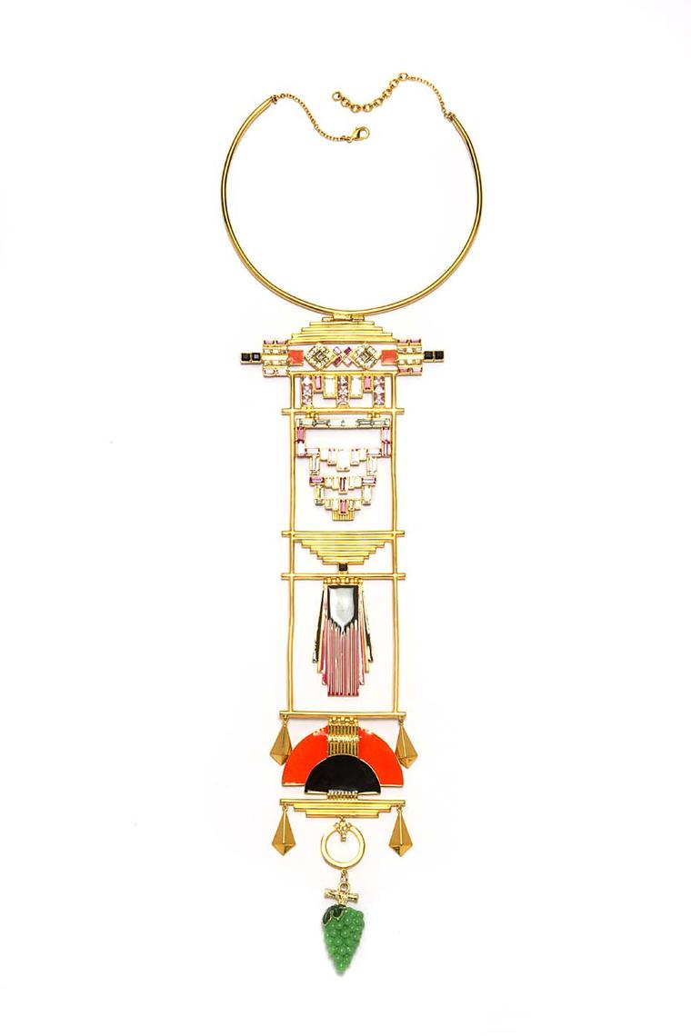 Manish Arora for Amrapali Nolla enamelled necklace.