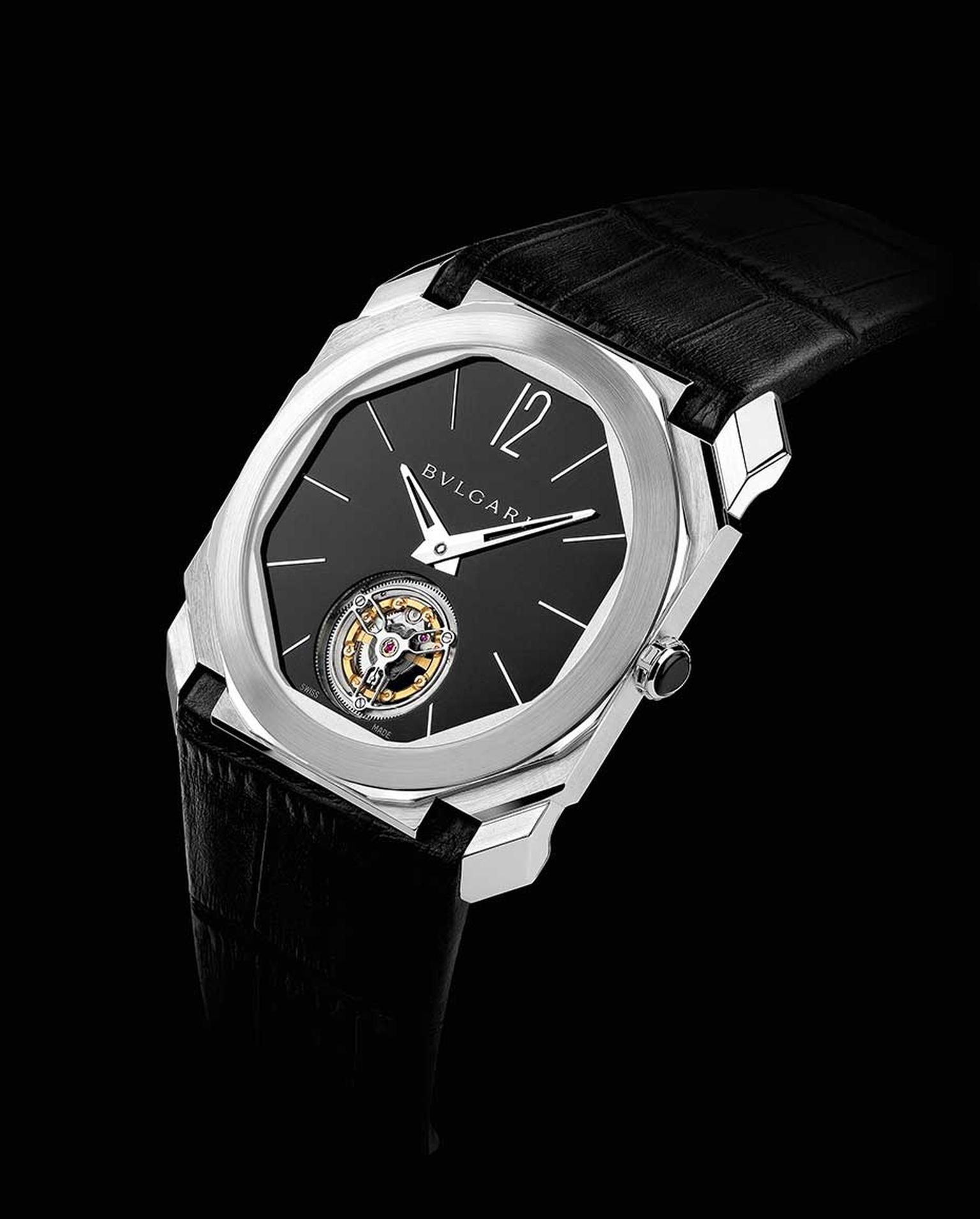 Try on Bulgari's incredibly thin Octo Finissimo Tourbillon watch - the world's thinnest tourbillon - at the SIAR Madrid.