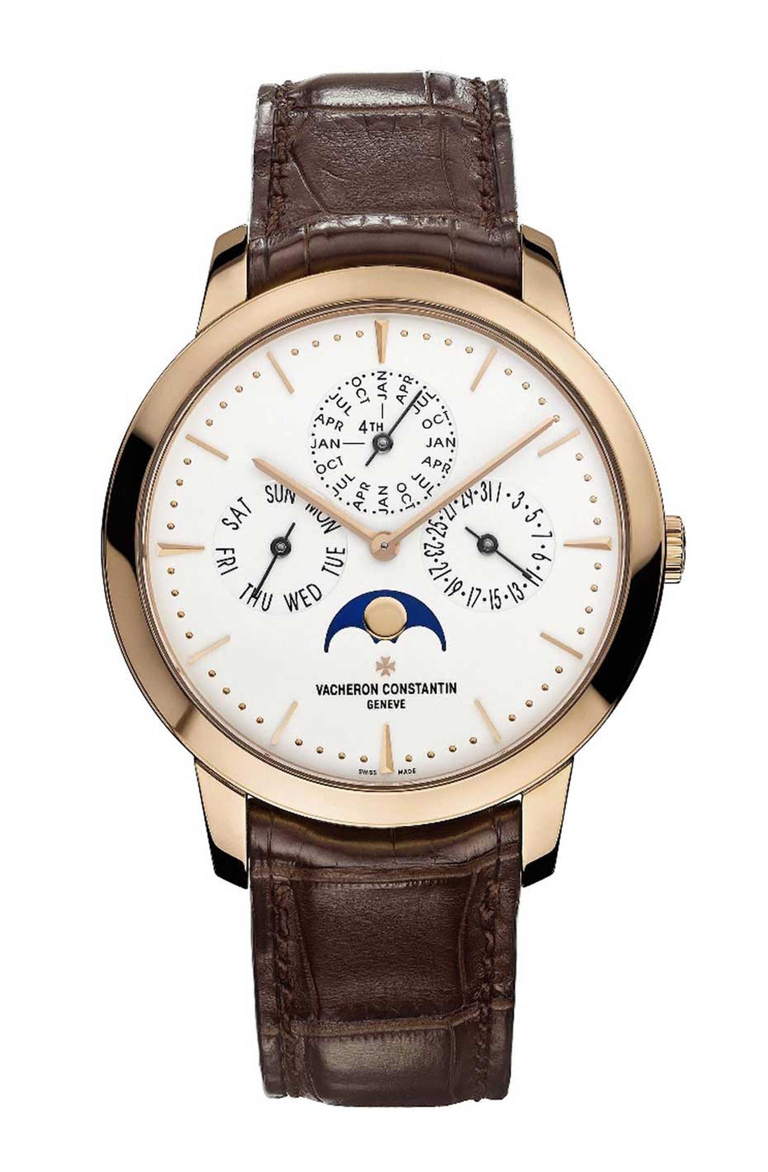 Vacheron Constantin, the world's oldest watchmaker, is courting collectors at the SIAR Madrid with watches like this Patrimony Contemporaine Perpetual Calendar watch.