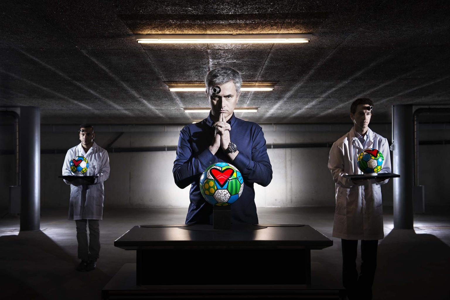 Chelsea manager and World Cup 2014 ambassador José Mourinho dons a watch loupe for Hublot's high-profile campaign, which includes a dedicated microsite and the official World Cup watch.