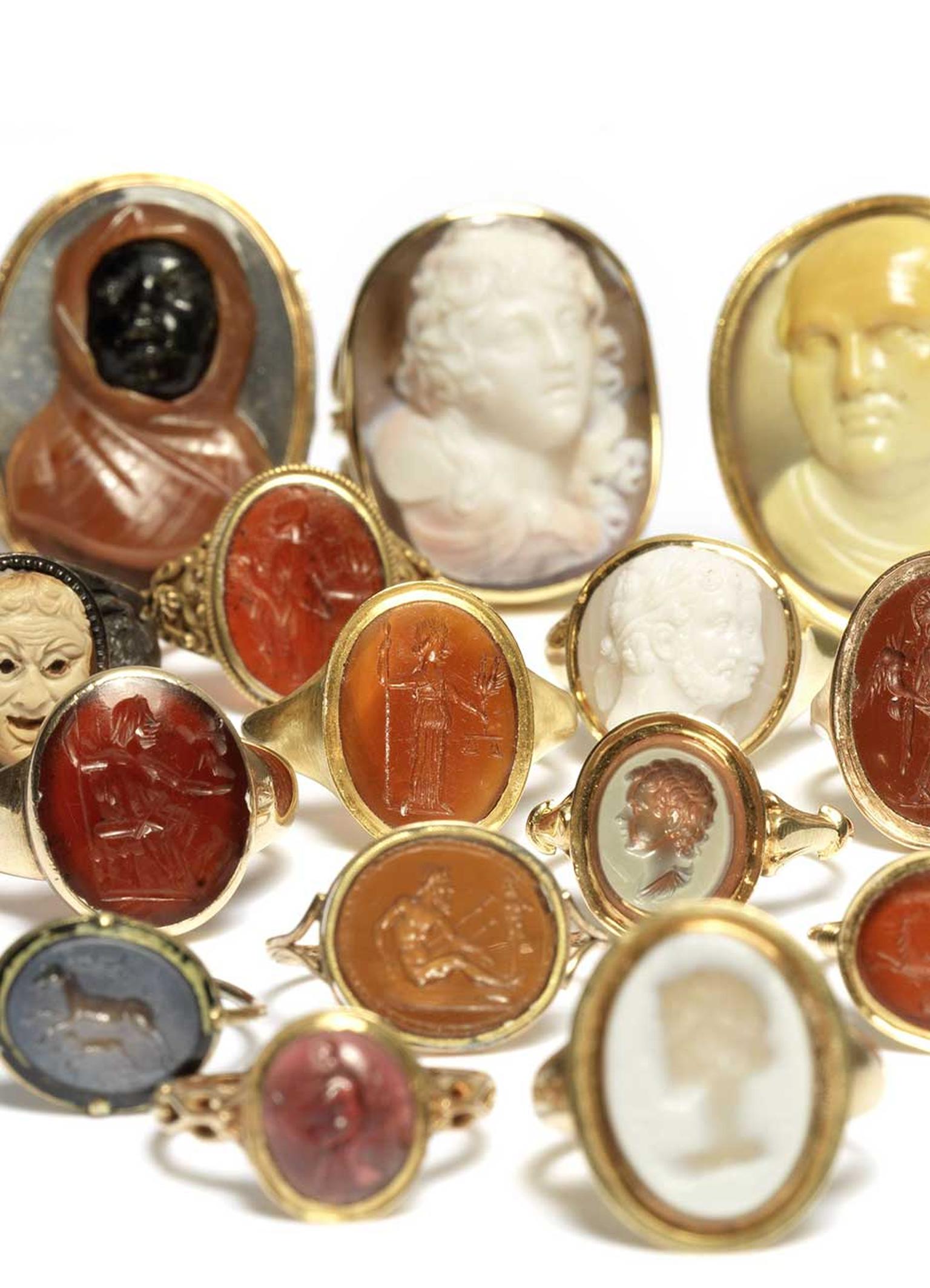 The Ceres Collection of 101 engraved cameo and intaglio rings that date back from as early as the 4th Century BC will be auctioned by Bonhams London this September.
