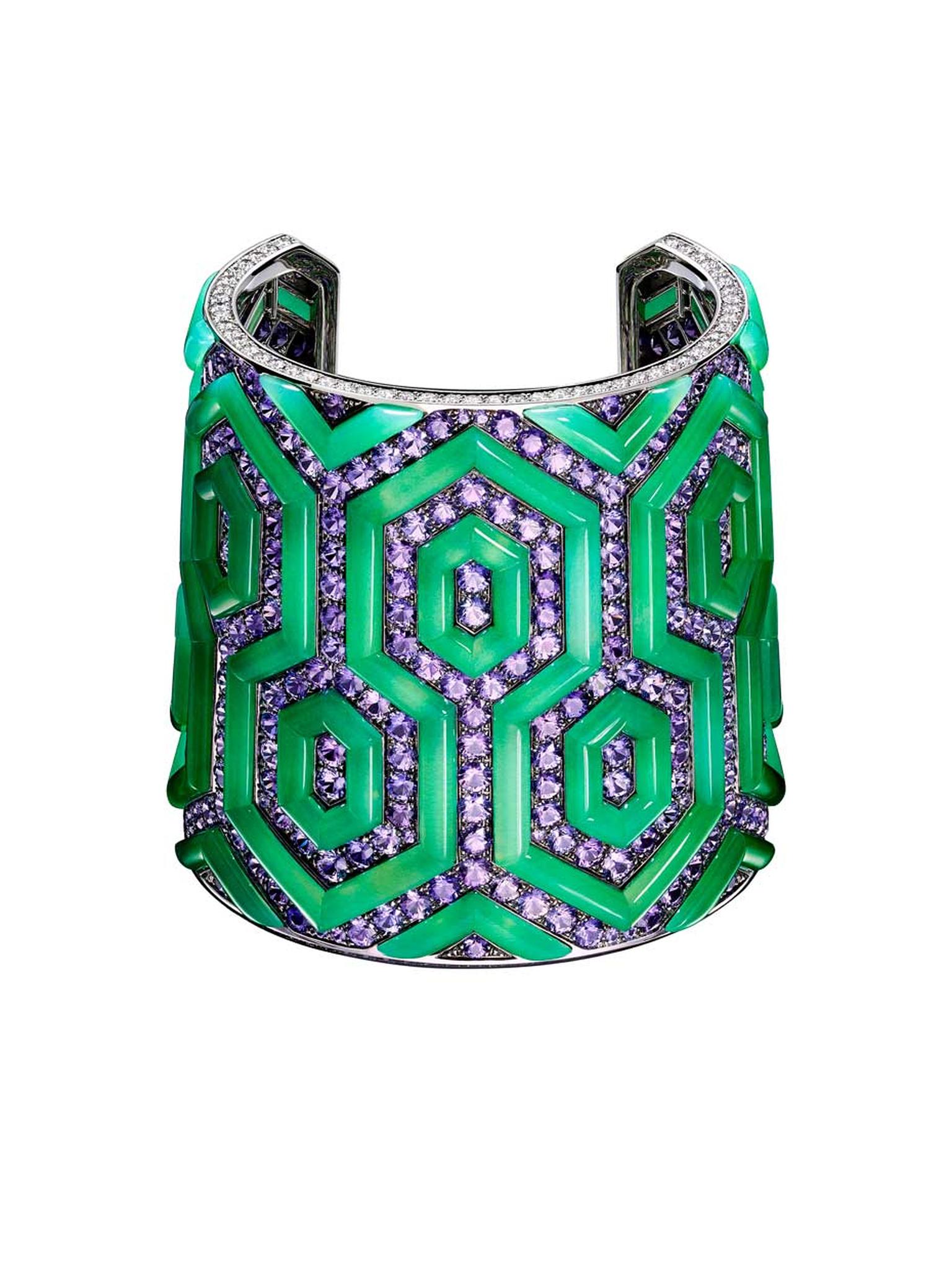 Bodino Byzantine cuff with diamonds.