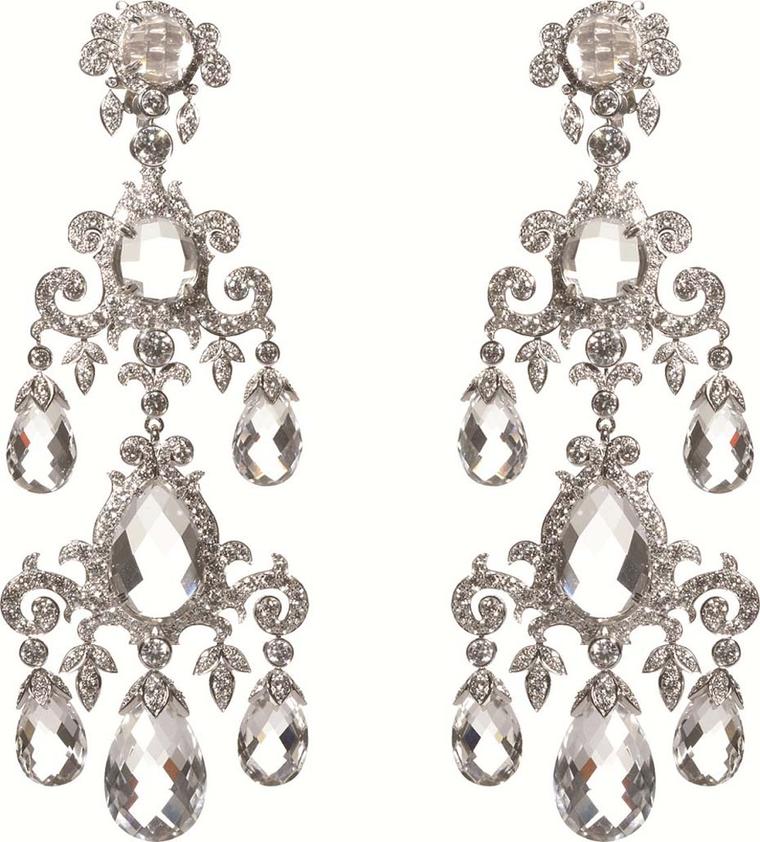 Ralph Lauren Fine Jewellery collection New Romantic rock crystal earrings as worn by Cate Blanchett during the Ralph Lauren Centre for Breast Cancer Research charity dinner.