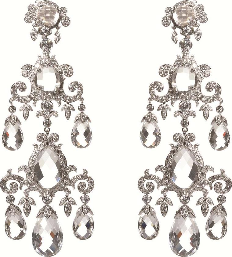 Ralph Lauren Fine Jewellery collection New Romantic rock crystal earrings as worn by Cate Blanchett during the Ralph Lauren Centre for Breast Cancer Research charity dinner.