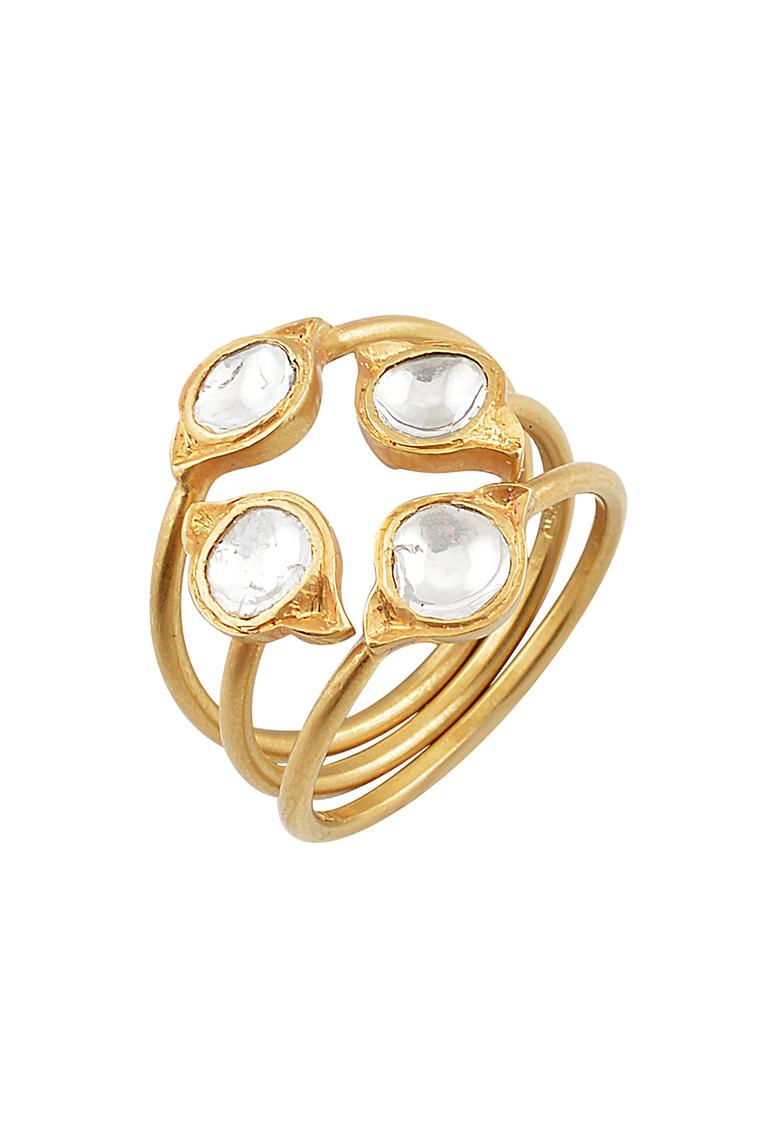 Amrapali gold and diamond stacking ring.