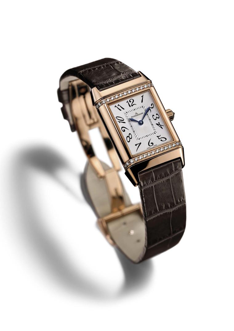 The Jaeger-LeCoultre Reverso Duetto Classique appeals to Clare Milford Haven because of its versatile night and day aspect. "One side of the watch is very much a day watch and I can flip it over and wear the black face in the evening."  The two faces are 