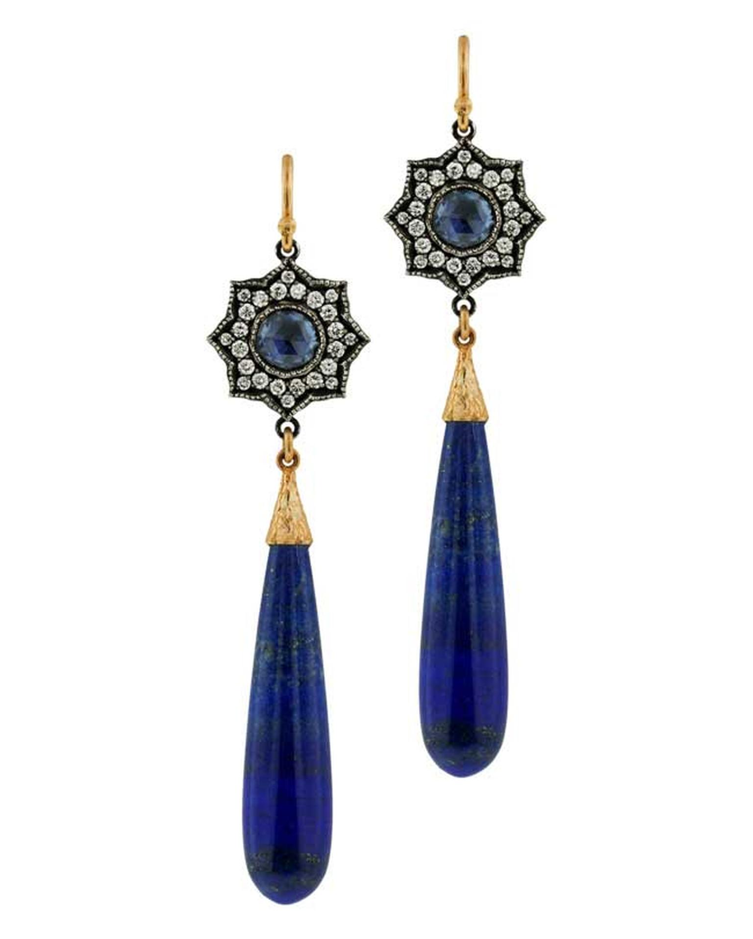 Arman Sarkisyan Lapis Lazuli Star Drop earrings.