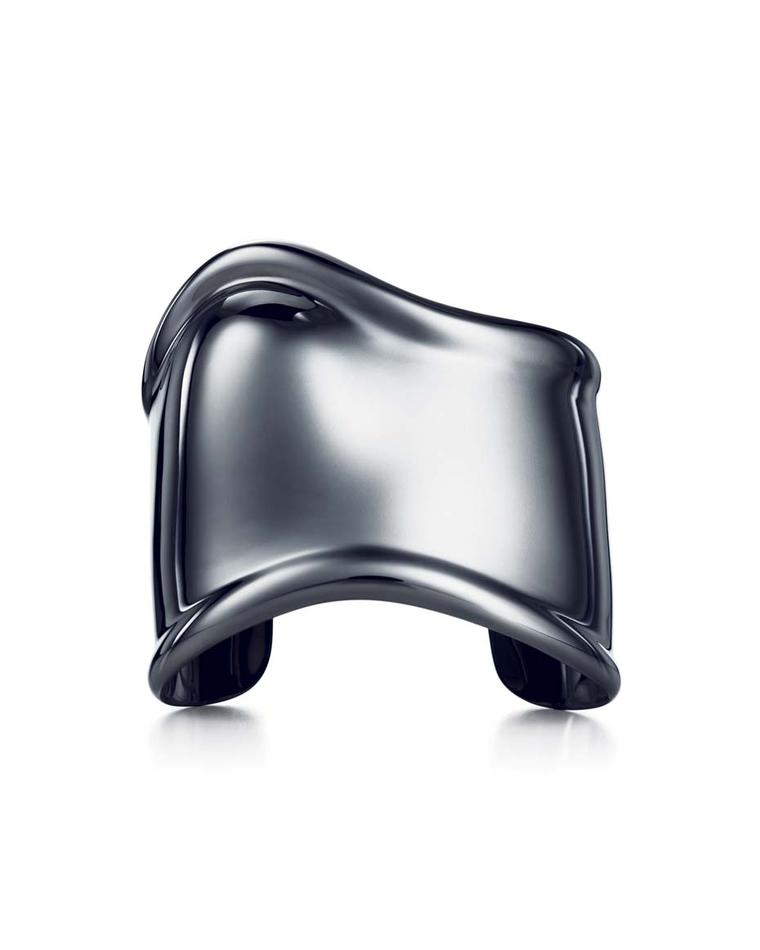 Elsa Peretti for Tiffany charcoal-coloured Bone Cuff in ruthenium over copper - one of the most sought-after accessories of the last four decades.