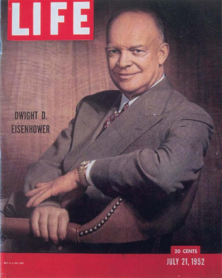President Dwight D Eisenhower was regularly spotted wearing the Rolex Datejust watch during his two terms in the White House. It also appeared in official portraits, including one on the cover of Life magazine in 1952.
