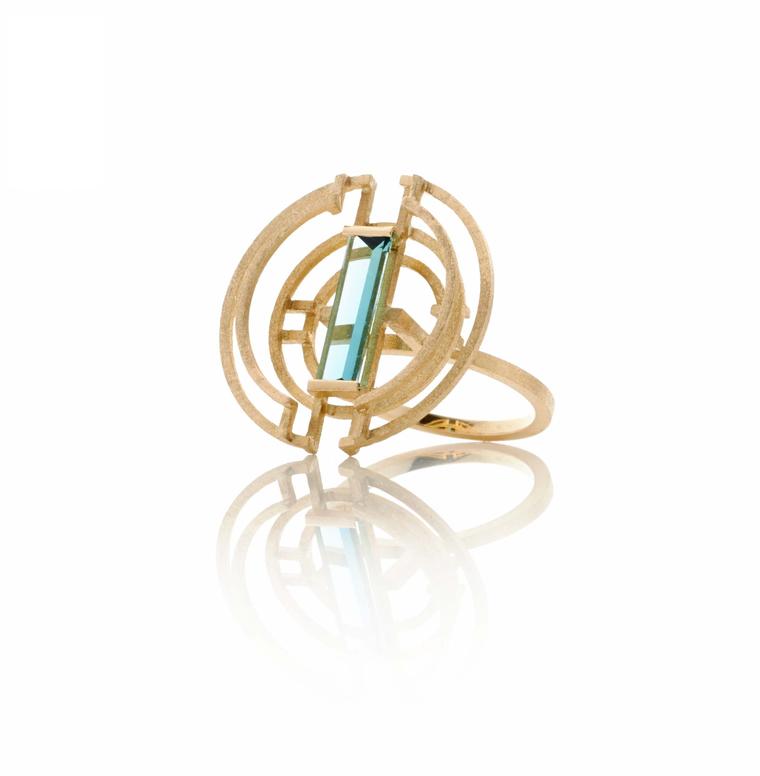 Shimmel and Madden Green Prism ring.