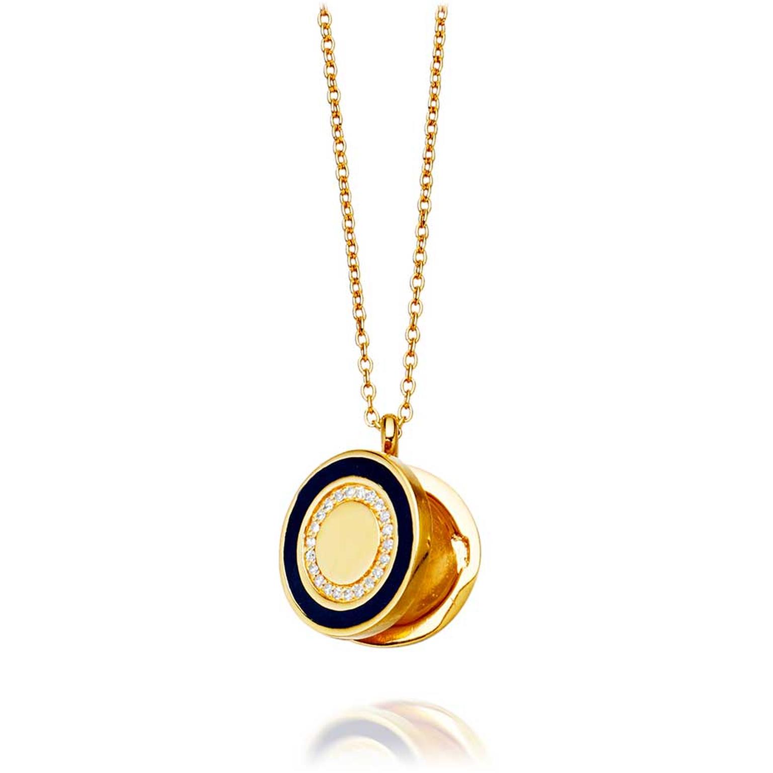 Astley Clarke Midnight Cosmos locket in gold with diamonds (£995.00).