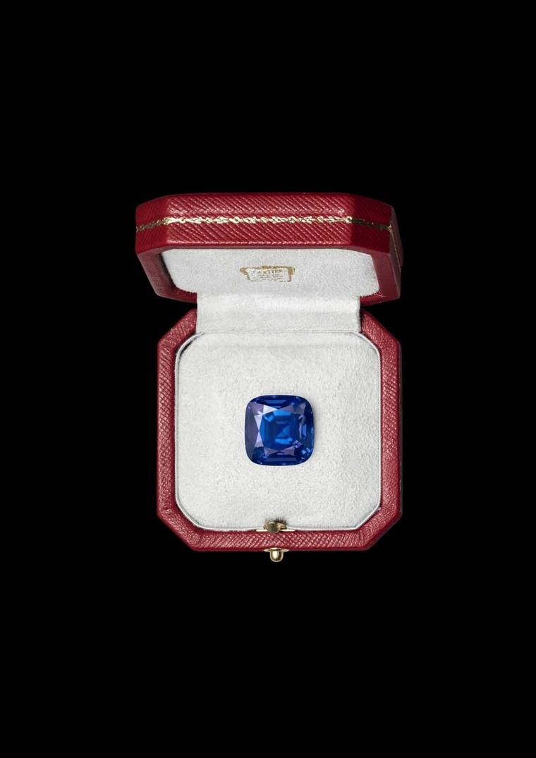 The 29ct sapphire from Kashmir in Cartier's Bleu-Bleuet ring is extremely rare because the Kashmir mine from which it hails - situated at an altitude of 4,000m in the Himalayas – has almost been depleted.