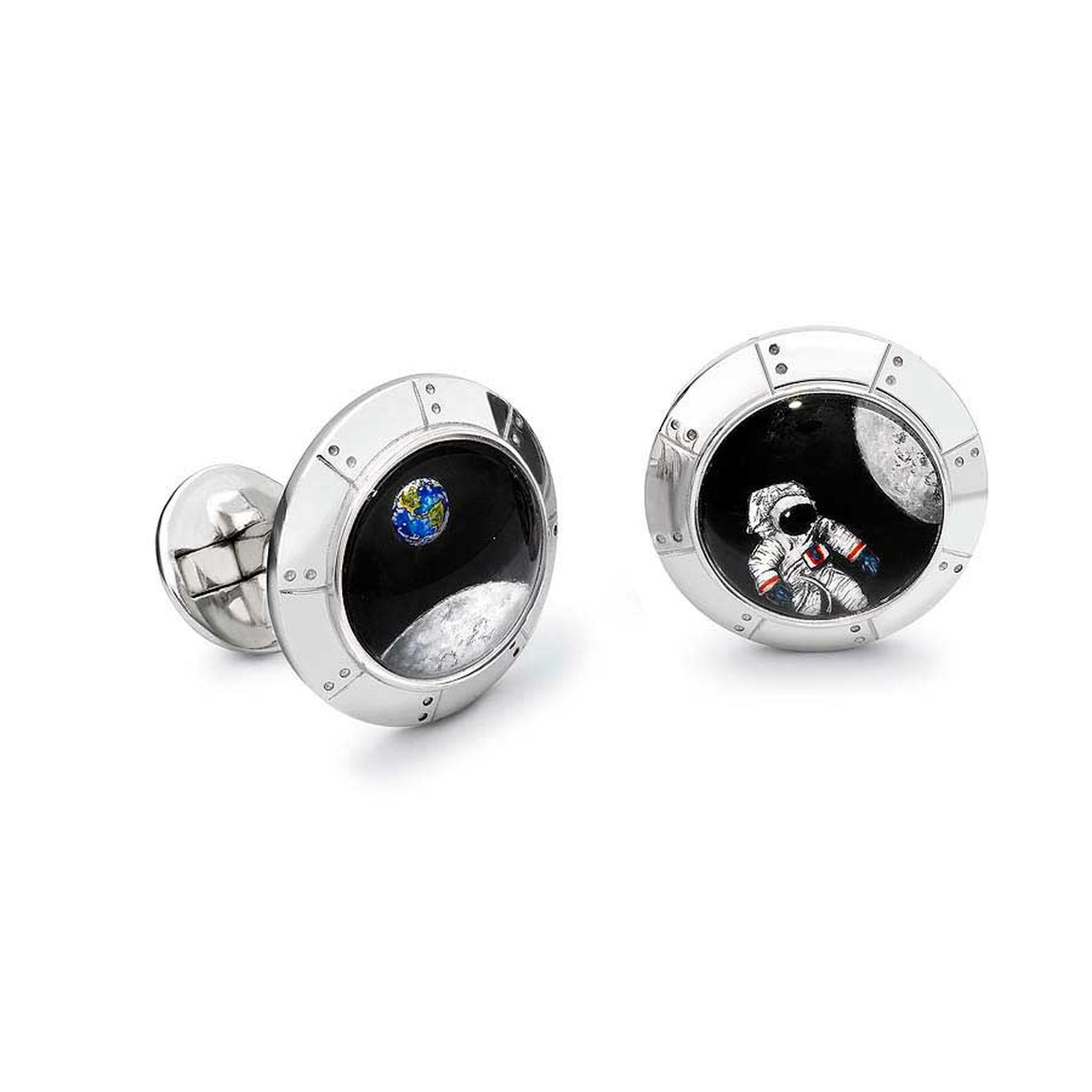 Theo Fennell Essex Crystal Moon Safari Cufflinks (£9,850). Essex Crystal is a process where rock crystals are carved and engraved from behind and then hand painted to give a 3D appearance.