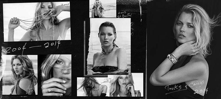Memorable moments during a decade of collaboration between jeweller David Yurman and the British supermodel Kate Moss.
