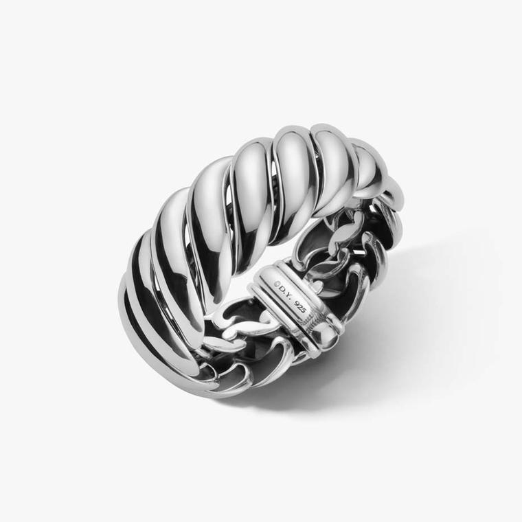 David Yurman Hampton Cable bracelet in sterling silver ($1,950).