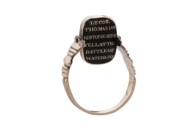 Les Enluminures Mourning ring of Lieutenant Colonel Thomas.