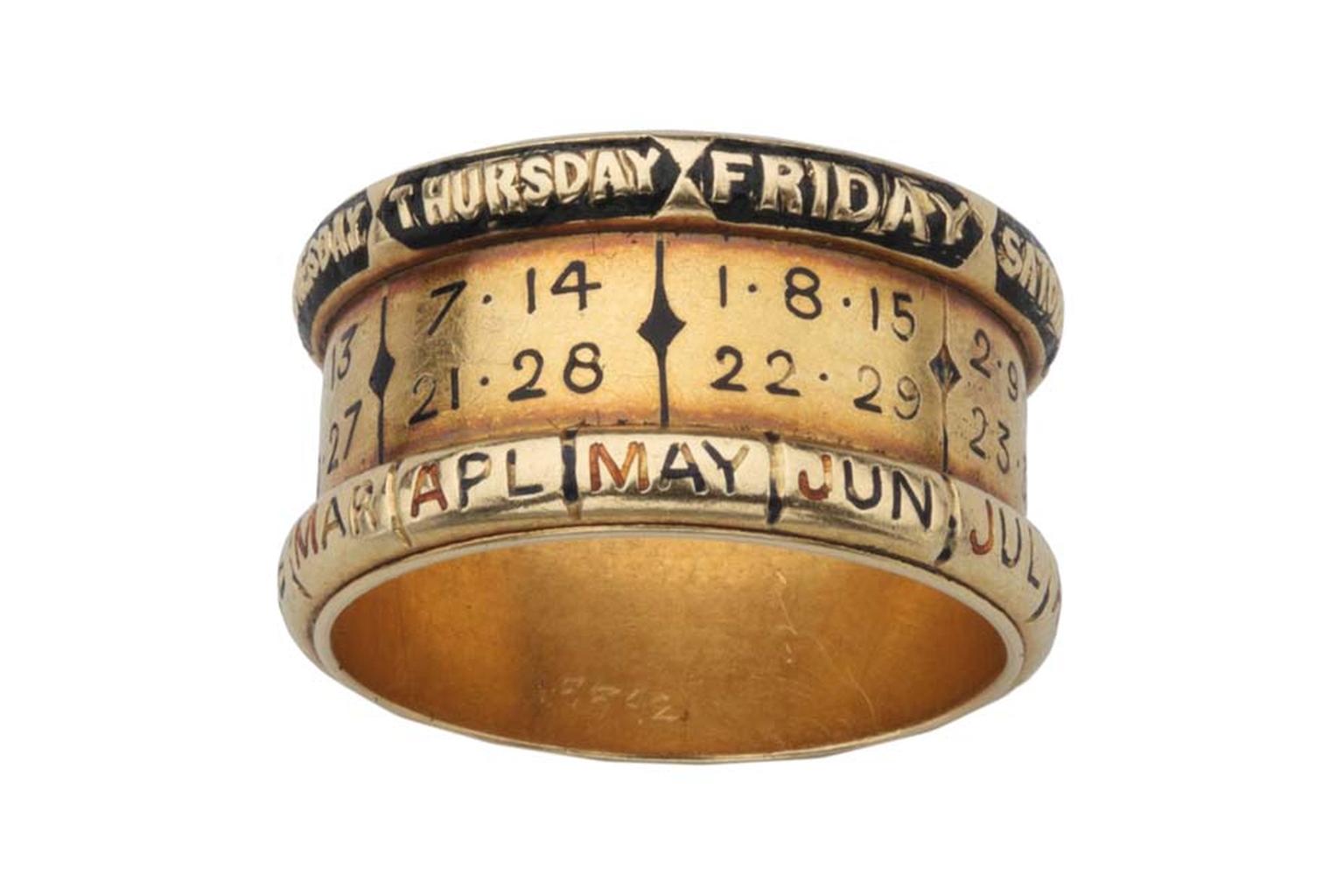 Les Enluminures Perpetual calendar ring.