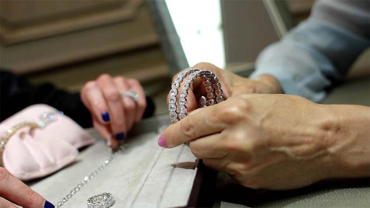 Maria Doulton examines the latest David Morris Rose-Cut collection diamond bangles.