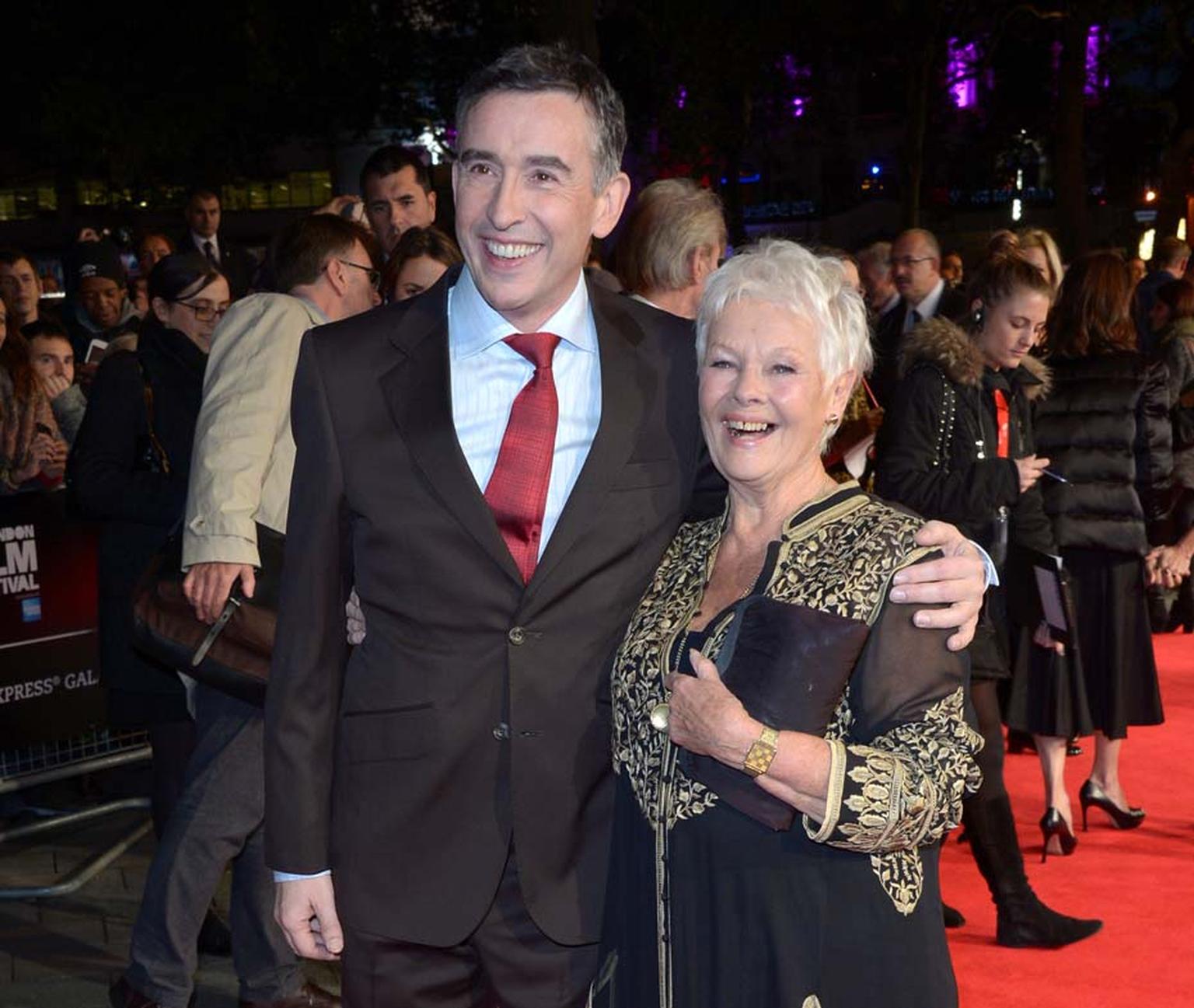 Judi Dench and Steve Coogan on the red carpet of the BFI London Film Festival. Image by: IWC/David M. Benett.