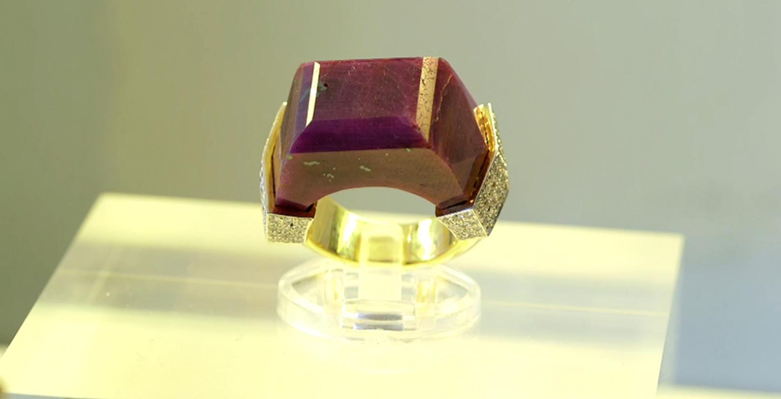 Jade Jagger Never Ending jewellery collection ruby ring. Available at 1stdibs.com.