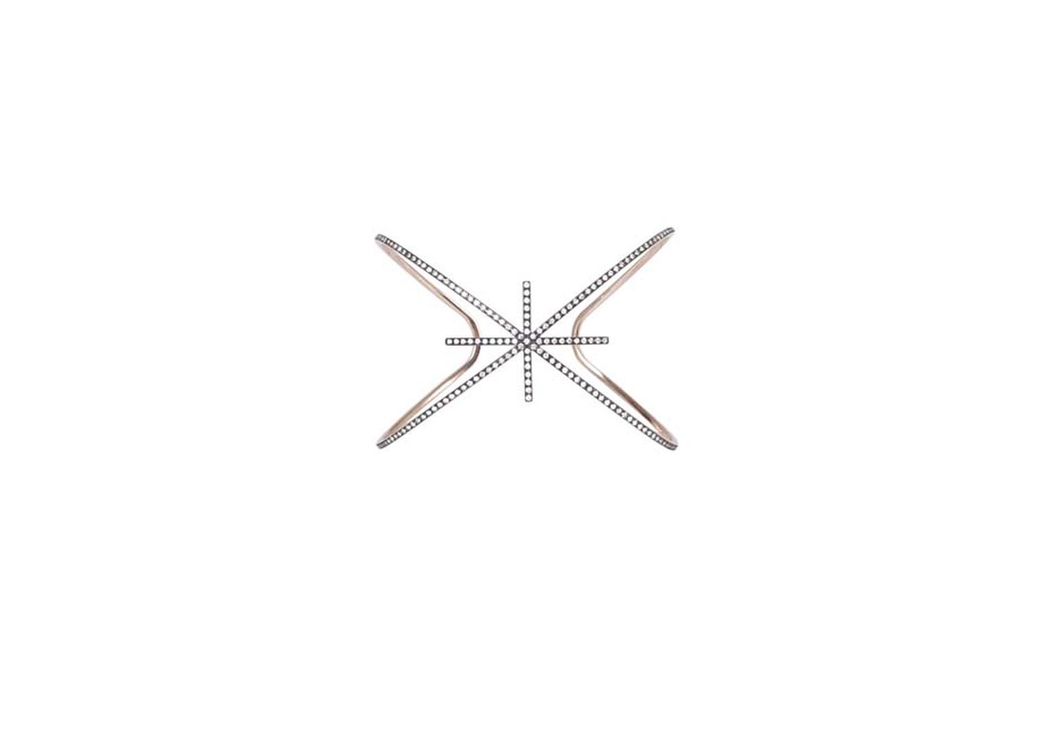 The Diane Kordas Starburst cuff, set with 1ct of white diamonds and inspired by celestial shapes found in nature, worn by supermodel Gisele Bündchen on the Jimmy Fallon show (£7,245).