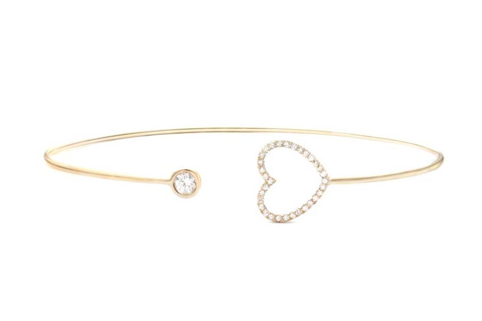 Vahina Tahi yellow gold and diamond Love Heart bracelet.