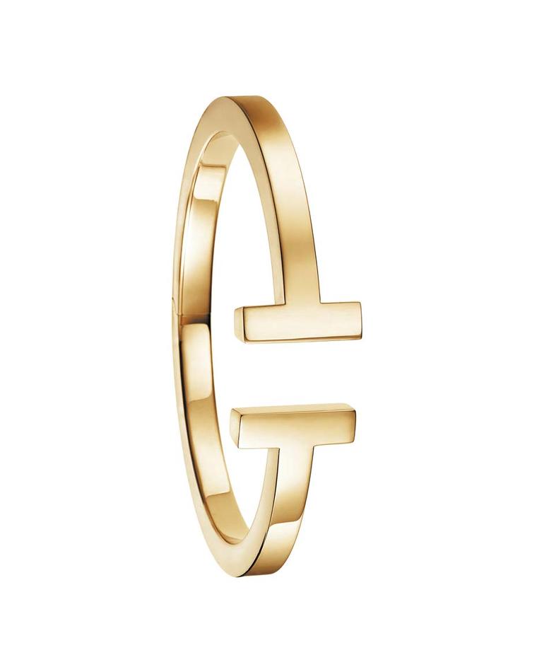Tiffany and Co. Tiffany T medium square bracelet in yellow gold.