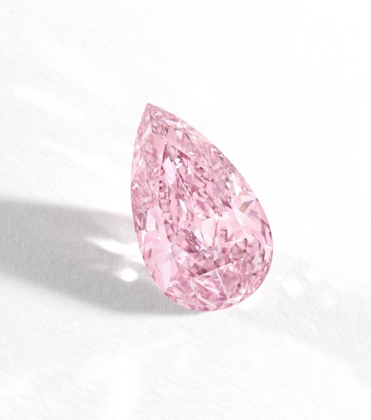 The star attraction of Sotheby's Magnificent sale in Hong Kong on 7 October 2014 was a 8.41ct Internally Flawless Fancy Vivid Purple-Pink Diamond. It realised US$17.7 million (estimate: US$13-15.5 million), setting a new world auction record for a Fancy V