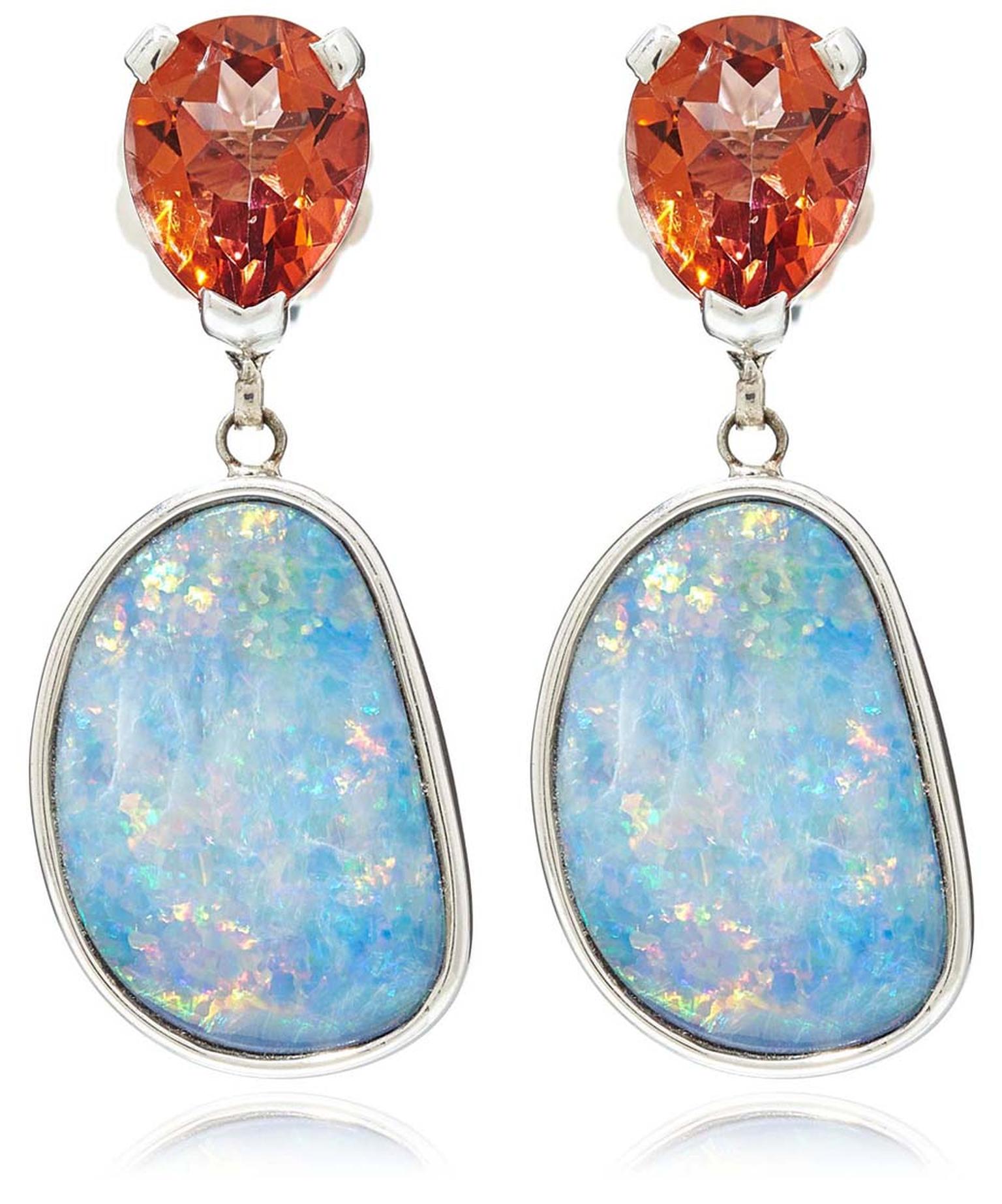 Stephen Dweck silver, topaz and opal drop earrings (£1,380).