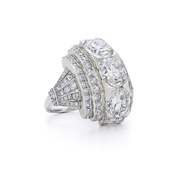 Art Deco Boivin Bande Bombe diamond ring, available from Fred Leighton at 1stdibs.com ($200,000).