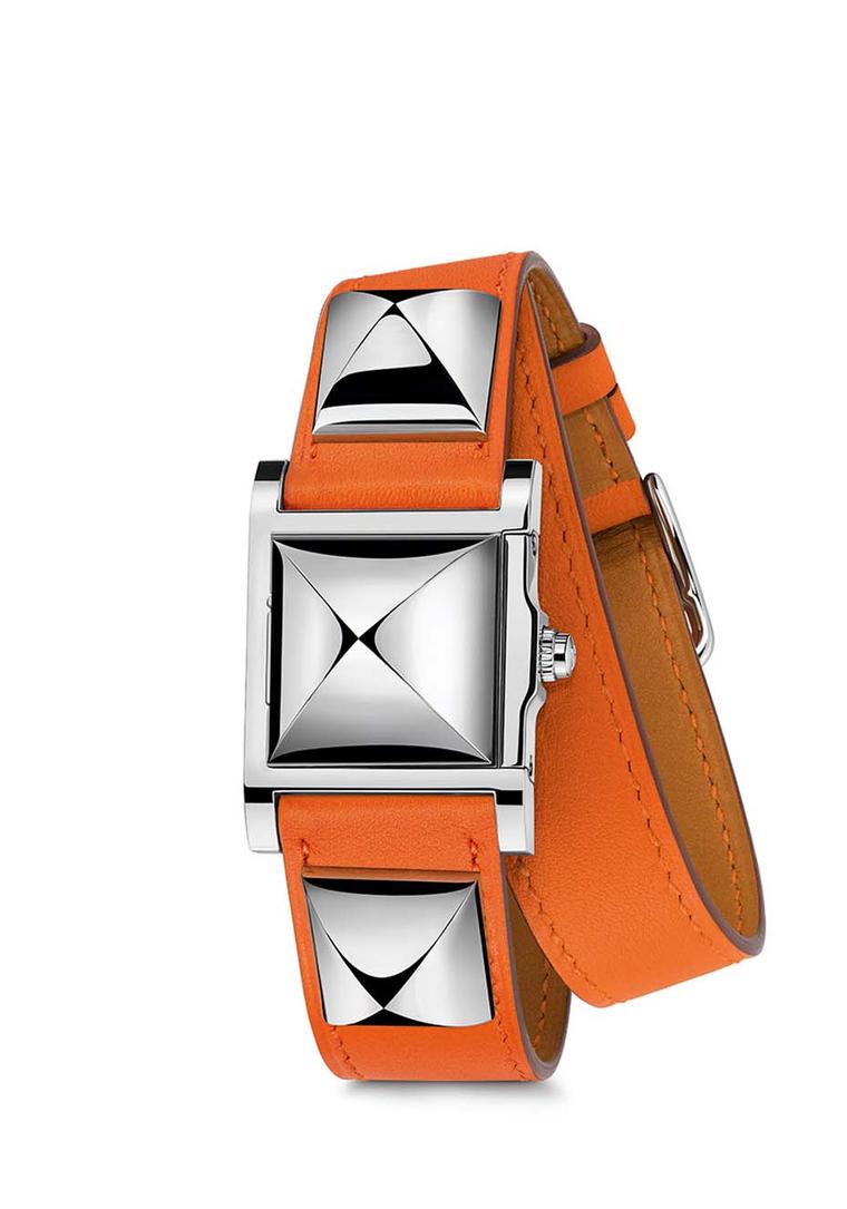 The Hermès Médor secret watch was inspired by a studded leather dog collar.