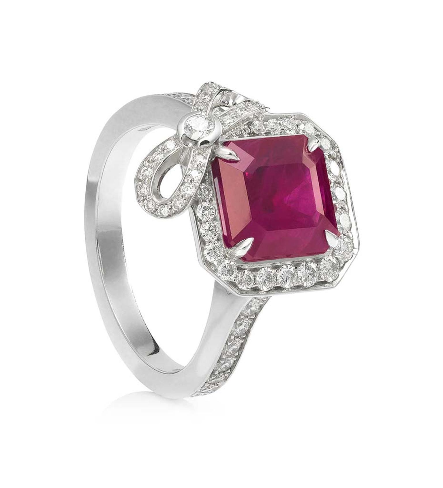 Exceptional GRS 3 Ctw Blood Red Ruby & D VVS Diamond Platinum Ring - Etsy