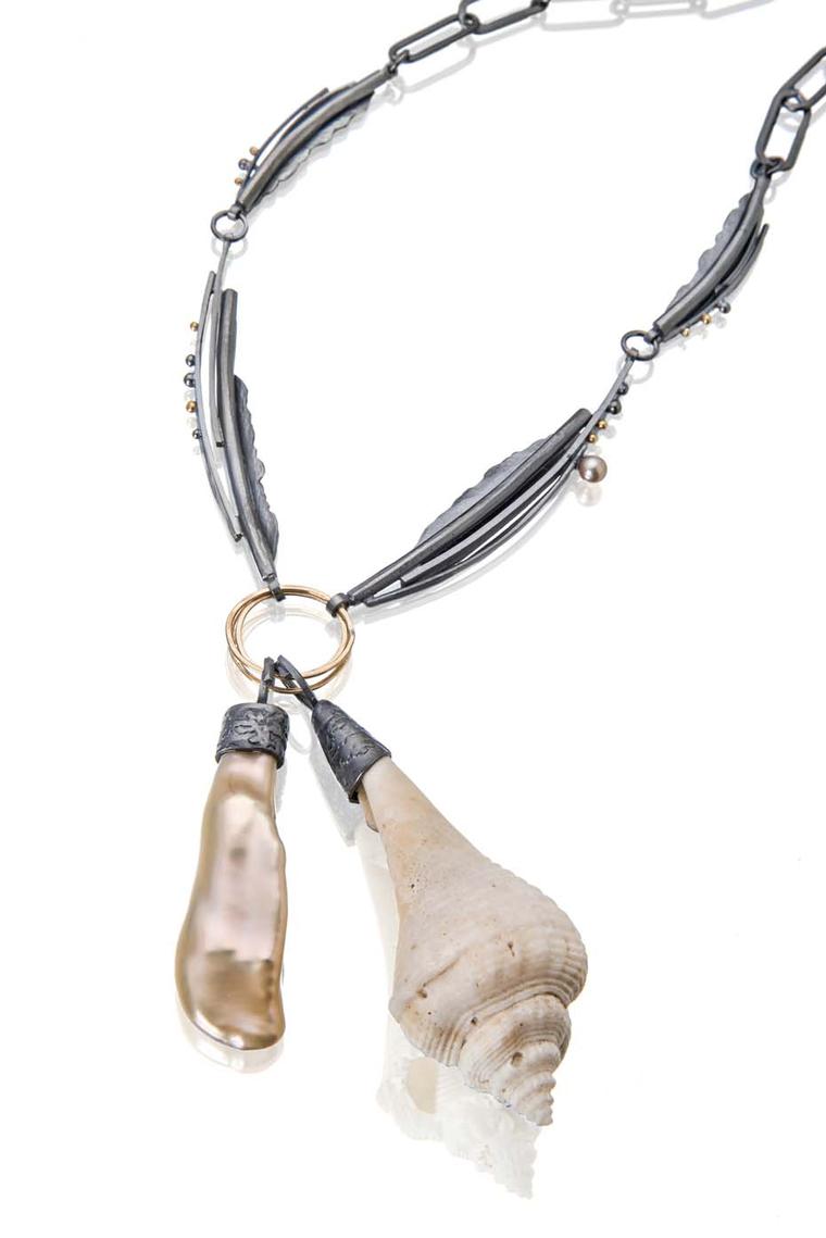 Sydney Lynch one-of-a-kind shell necklace.