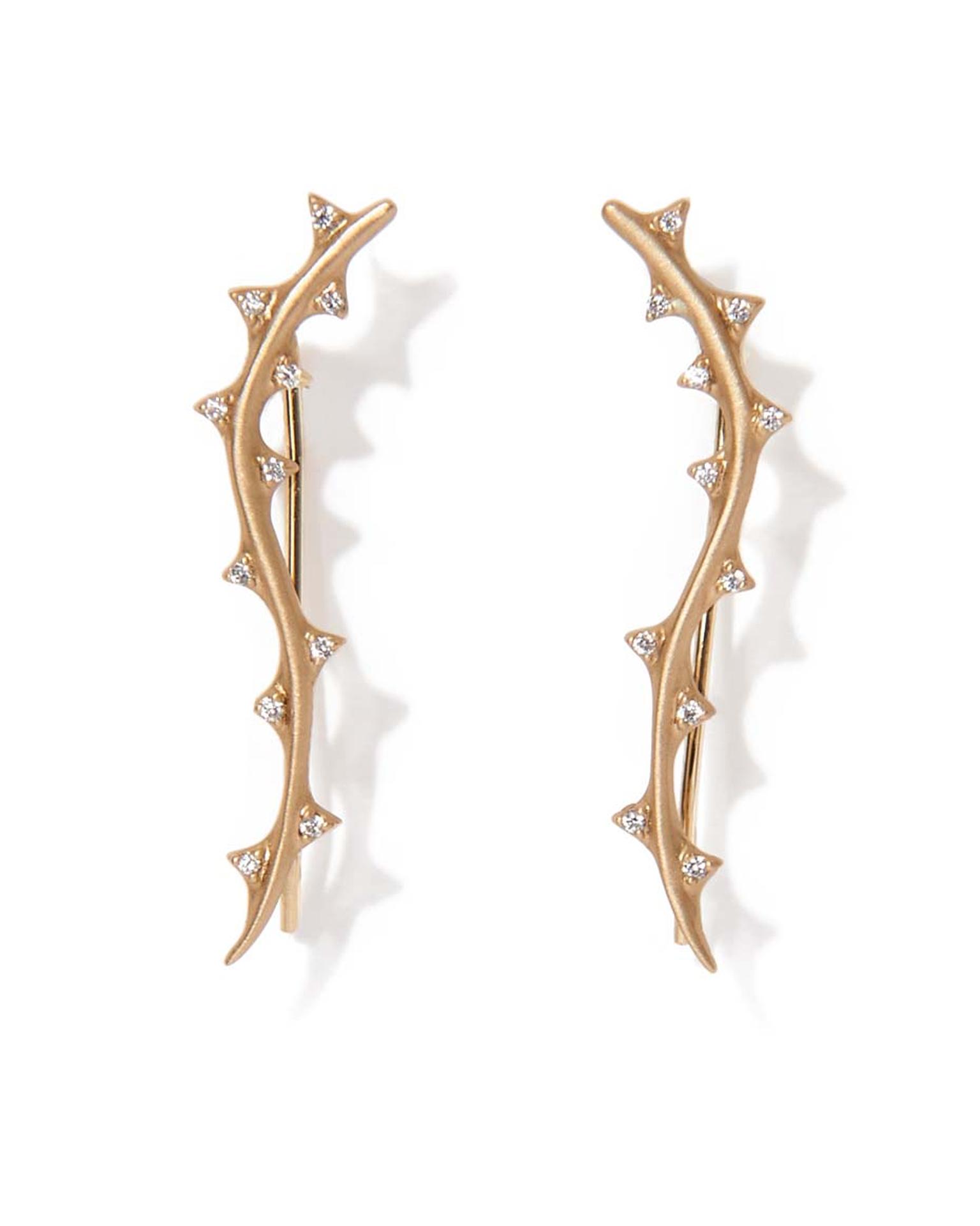 Michelle Fantaci Thorn ear cuffs, available online from Stone & Strand