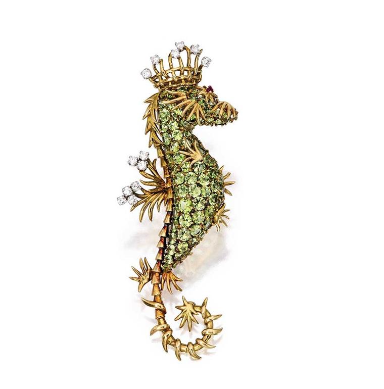 Seahorse brooch by Jean Schlumberger for Tiffany & Co, courtesy of Sotheby's.