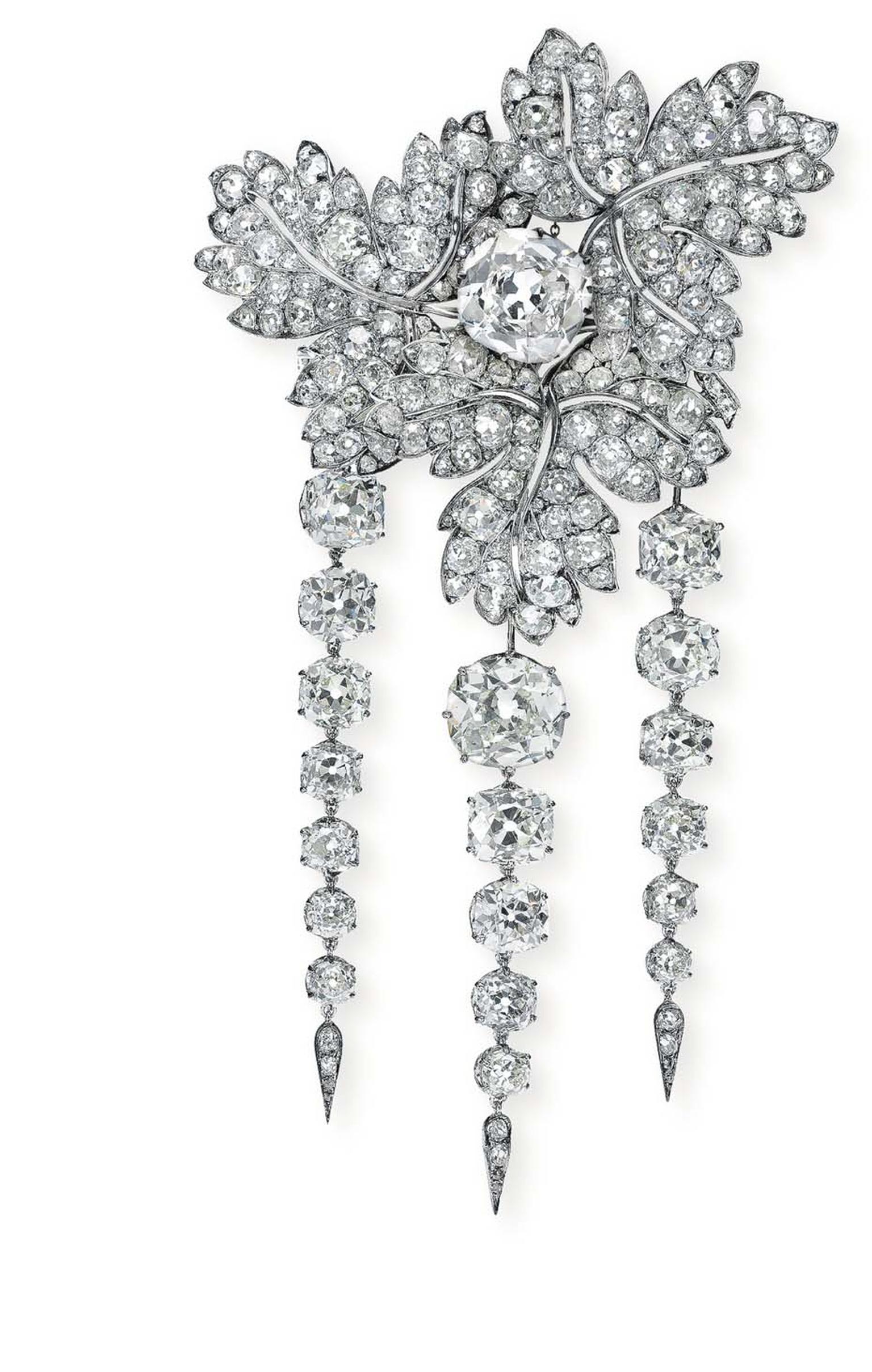 A brooch of royal provenance that once belonged to Empress Eugenie of France will be auctioned at Christie's Geneva on 11 November 2014 as part of its Magnificent Jewels sale (estimate: $2-3 million).
