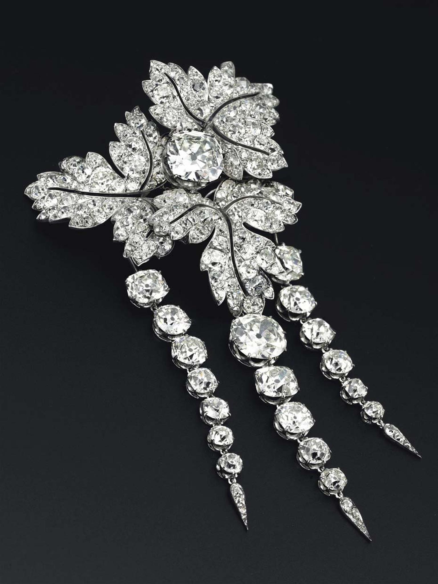 Princess Eugenie of France's Feuilles de Groseillier diamond brooch, which hasn't been seen at auction for more than 125 years, sold at Christie's sale of Magnificent Jewels this autumn for $2.33 million.