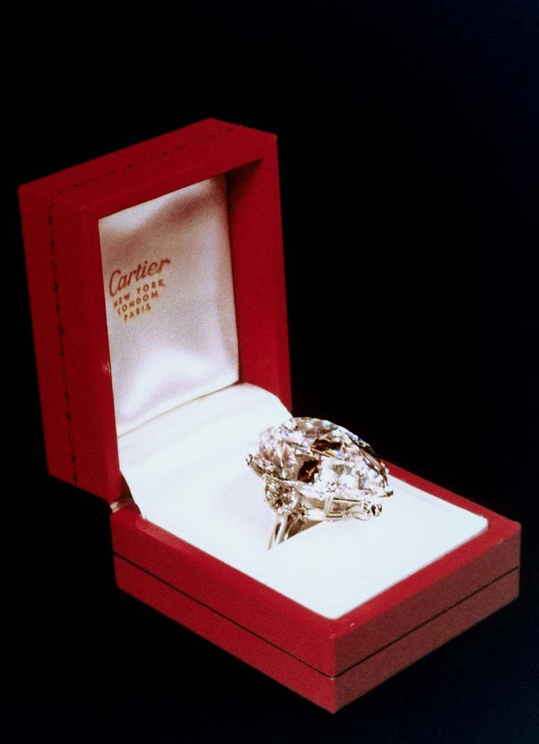 The Taylor-Burton diamond, which was acquired by Cartier at auction in 1969. Less than 48 hours later, Richard Burton had bought what was the twelfth largest diamond in the world at the time as a gift for Elizabeth Taylor.