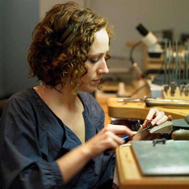 Irish goldsmit Jessica Poole lives and works in Central London workshop where commitment to quality and craft is the very essence of her work.