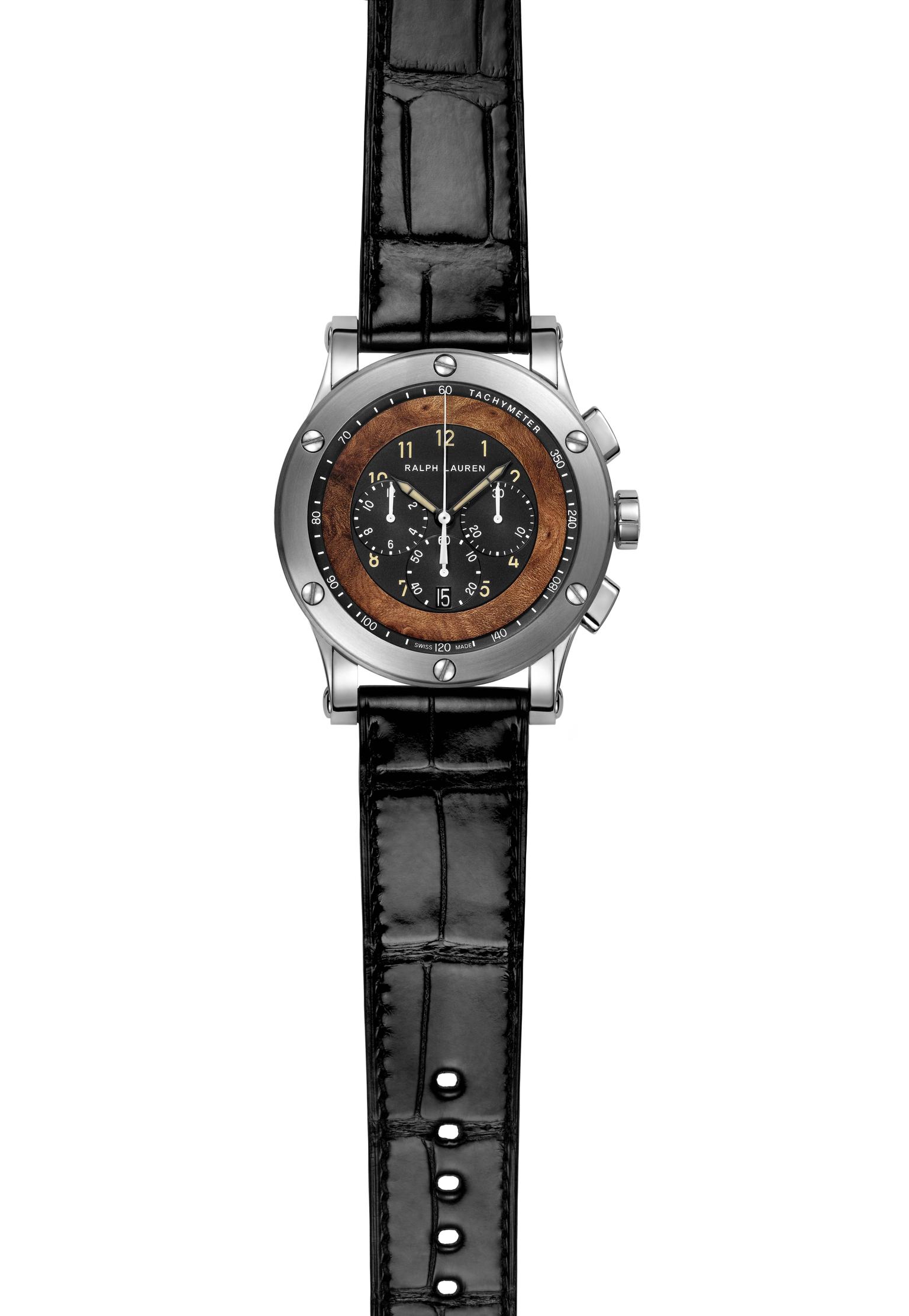 Ralph Lauren Automotive Chronograph watch with a Jaeger-LeCoultre manufacture chronograph movement